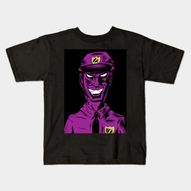 Purple Guy Kids T-Shirt by Black Snow Comics